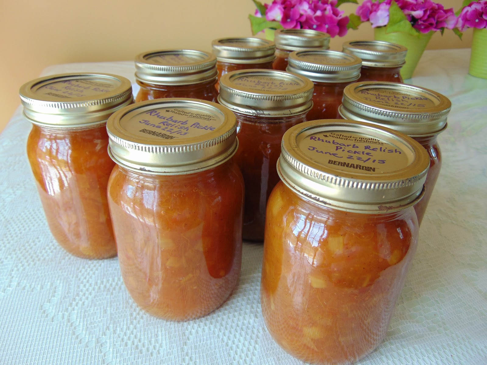 Sweet Rhubarb Pickle Relish