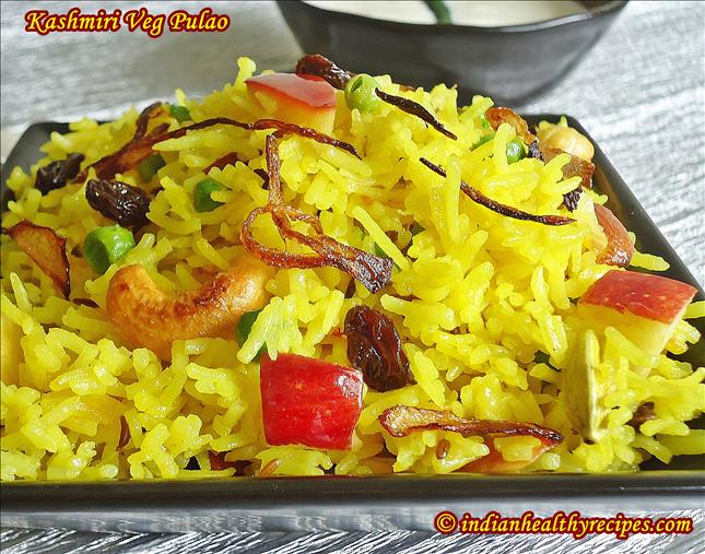 Kashmiri pulao recipe, how to make kashmiri pulao pulao recipe