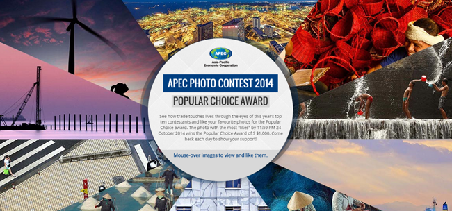 The Top 10 Finalist on Asia-Pacific Economic Cooperation (APEC) Photo Contest 2014 The Top 10 Finalist on Asia-Pacific Economic Cooperation (APEC) Photo Contest 2014