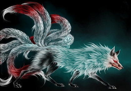 Lobos, perros, zorros y otros cánidos míticos, fabulosos y legendarios Kitsune+02