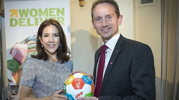 HRH Crown Princess Mary of Denmark attends meeting the "Women Deliver" in New York.