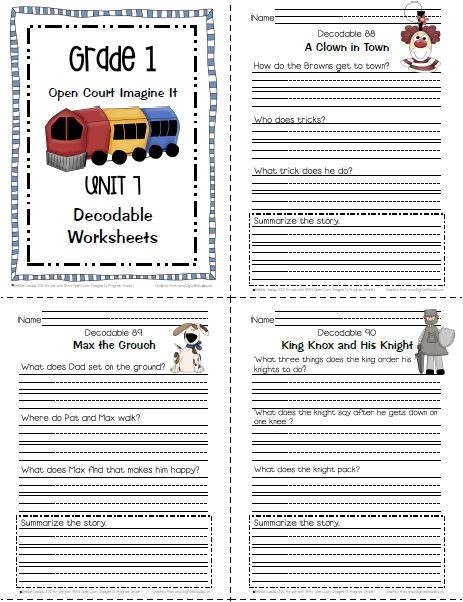 Sailing Through 1st Grade: New... Open Court Decodable Worksheets