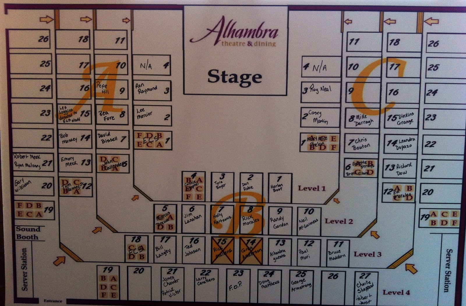 Alhambra Seating Chart Jacksonville Fl