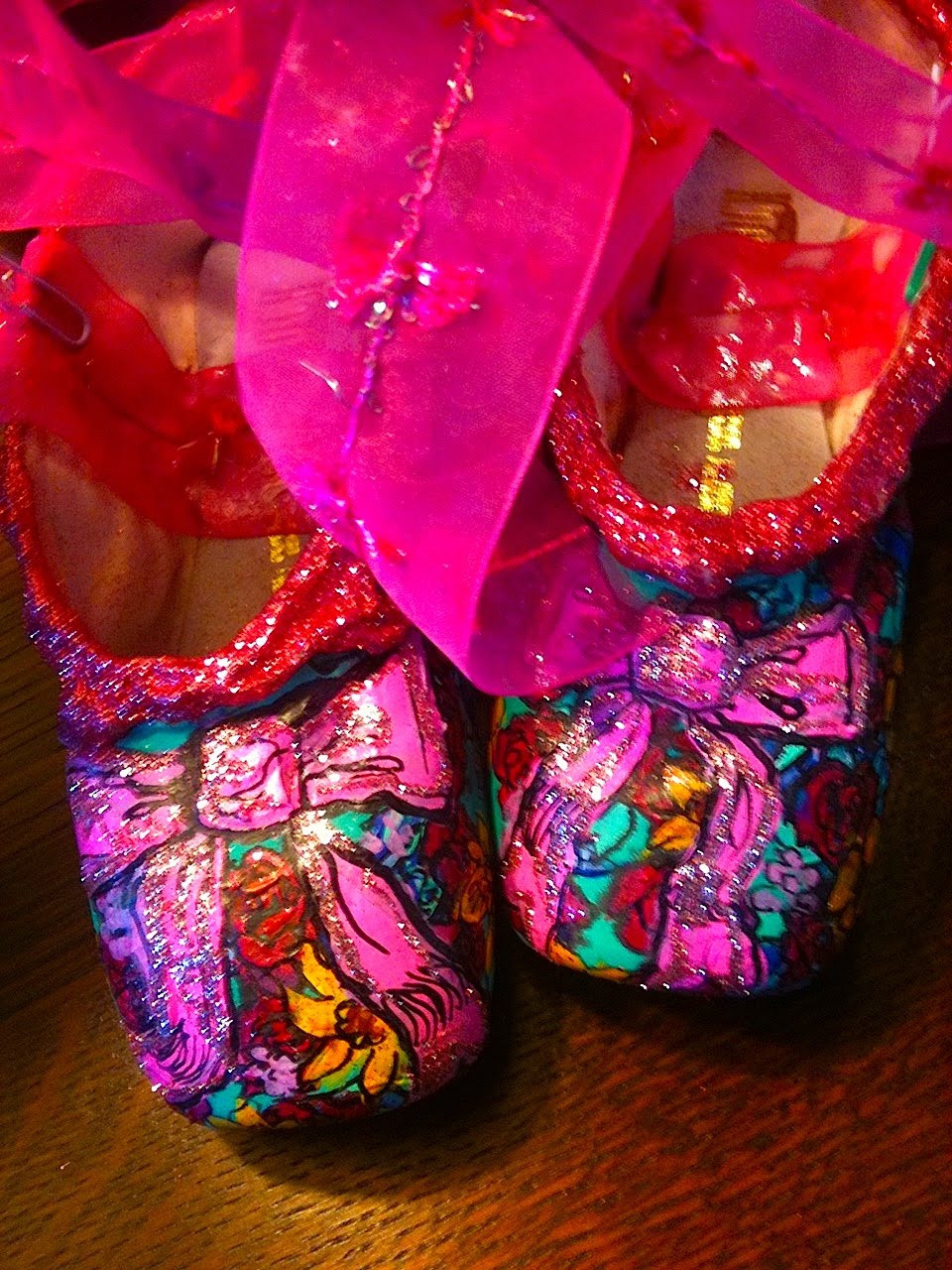 Painted Trees by Dallas Latest Commission Pointe Shoes