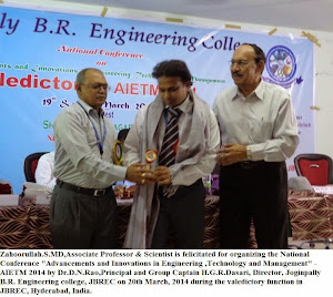 Zahoorullah.S.MD,Associate Professor & Scientist is felicitated during National Conference