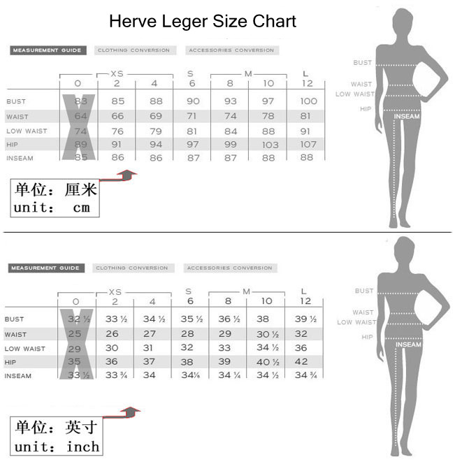 Herve Leger Size Chart