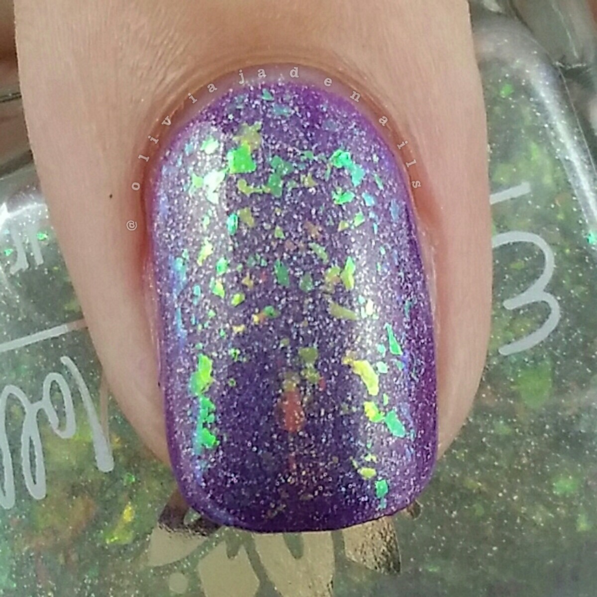 Emily de Molly Fancy Sauce (over The Pretender) swatched by Olivia Jade Nails