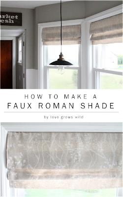 How to Make a Faux Roman Shade Tutorial