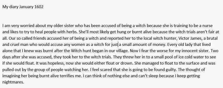 Diary entry examples for students picture