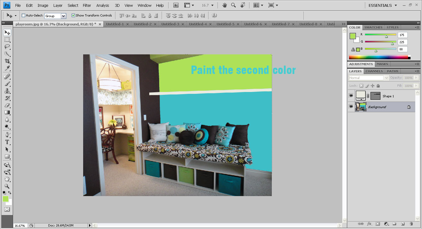 Worth Pinning How to use to play with wall color