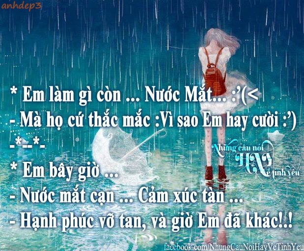 Những câu nói hay về tình yêu khi chia tay