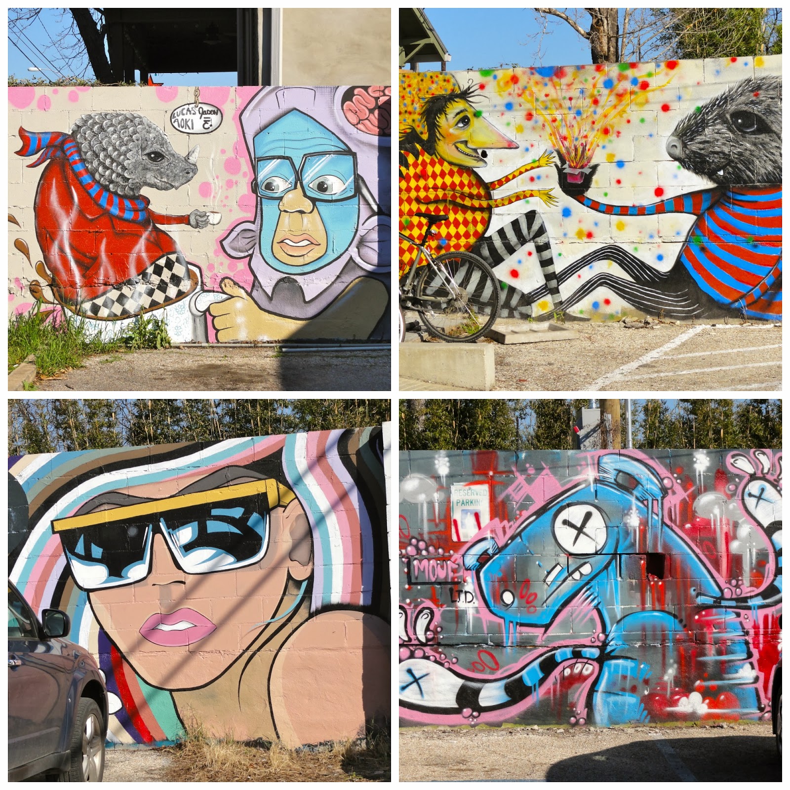 Austin Mural Coffee Creatures: 1405 E 7th