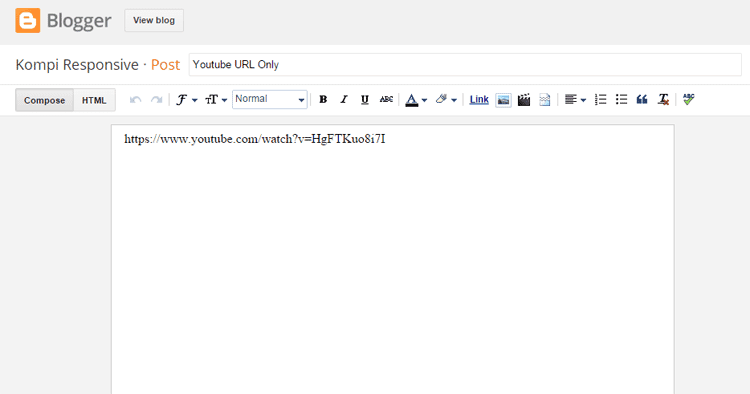 Embed Youtube Video With URL Only Embed Youtube Video With URL Only