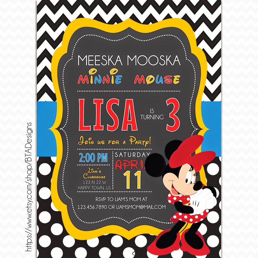 mickey birthday invitations free