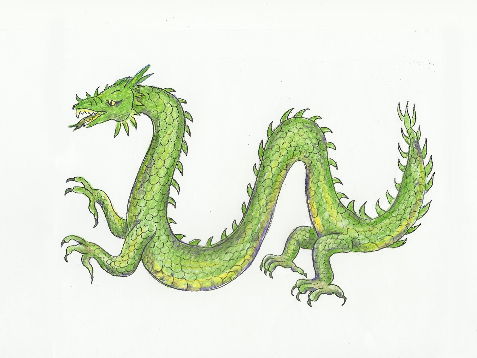 Dragon Drawing Ideas » How to draw a Dragon