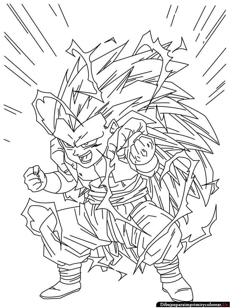 Dibujos de Dragon Ball GT para Imprimir y Colorear - Dibujos Para ...