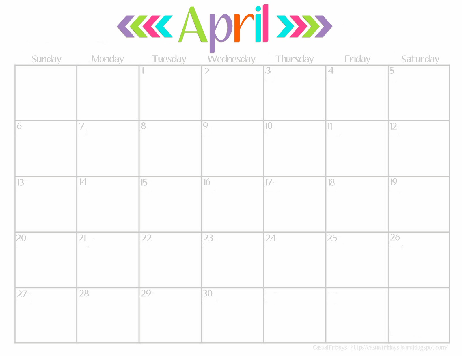 calendar to write on