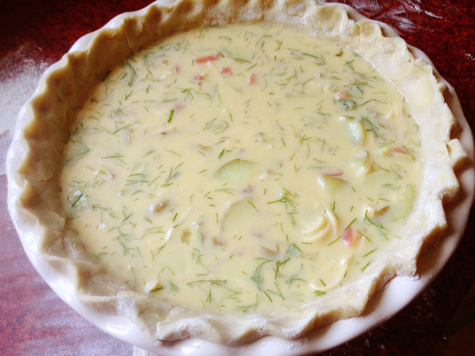 Sister Spoon SalmonPotato Quiche with Fresh Dill
