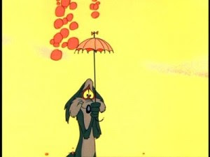 Wile E. Coyote with parasol