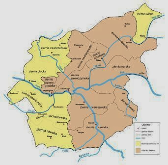 Mapa Mazowsza (1381-1426)