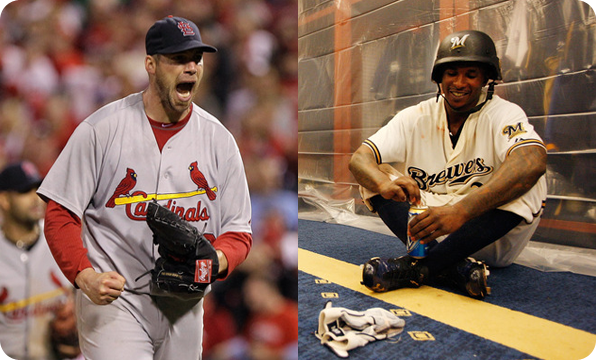 Chris Carpenter and Nyjer Morgan want to kick each other in the nuts