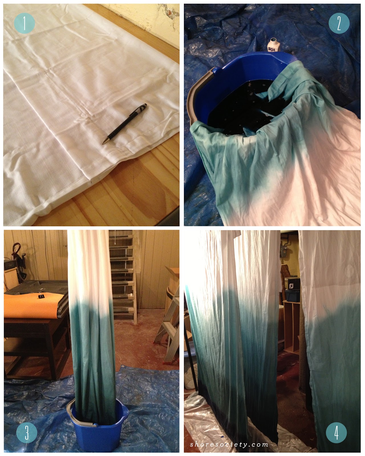 Shore Society Diy Ombre Curtains