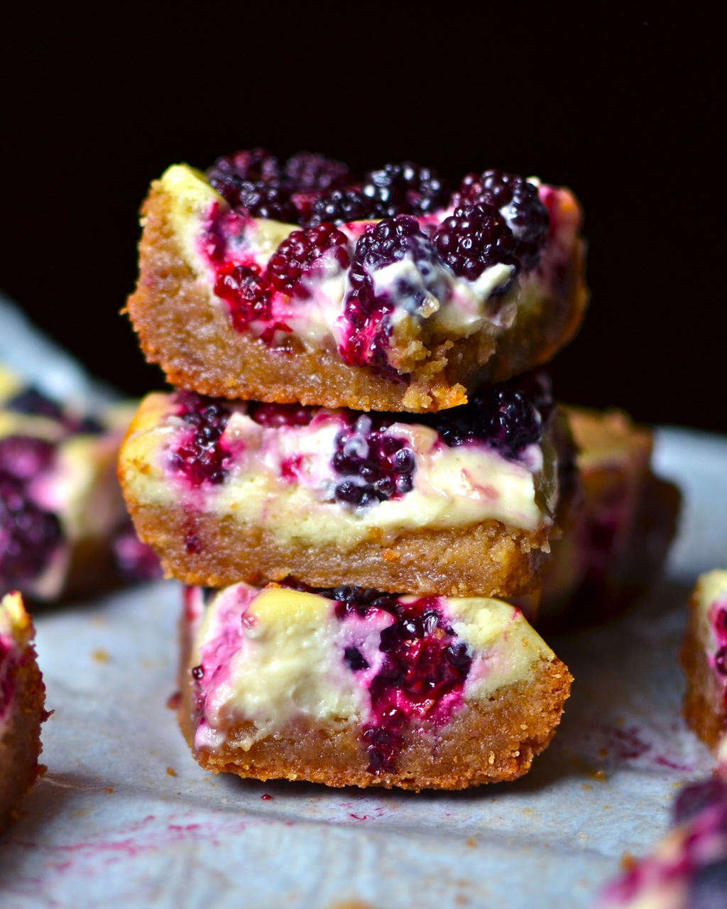 Recipe Index Yammie's Noshery Blackberry Cheesecake Bars with Brown