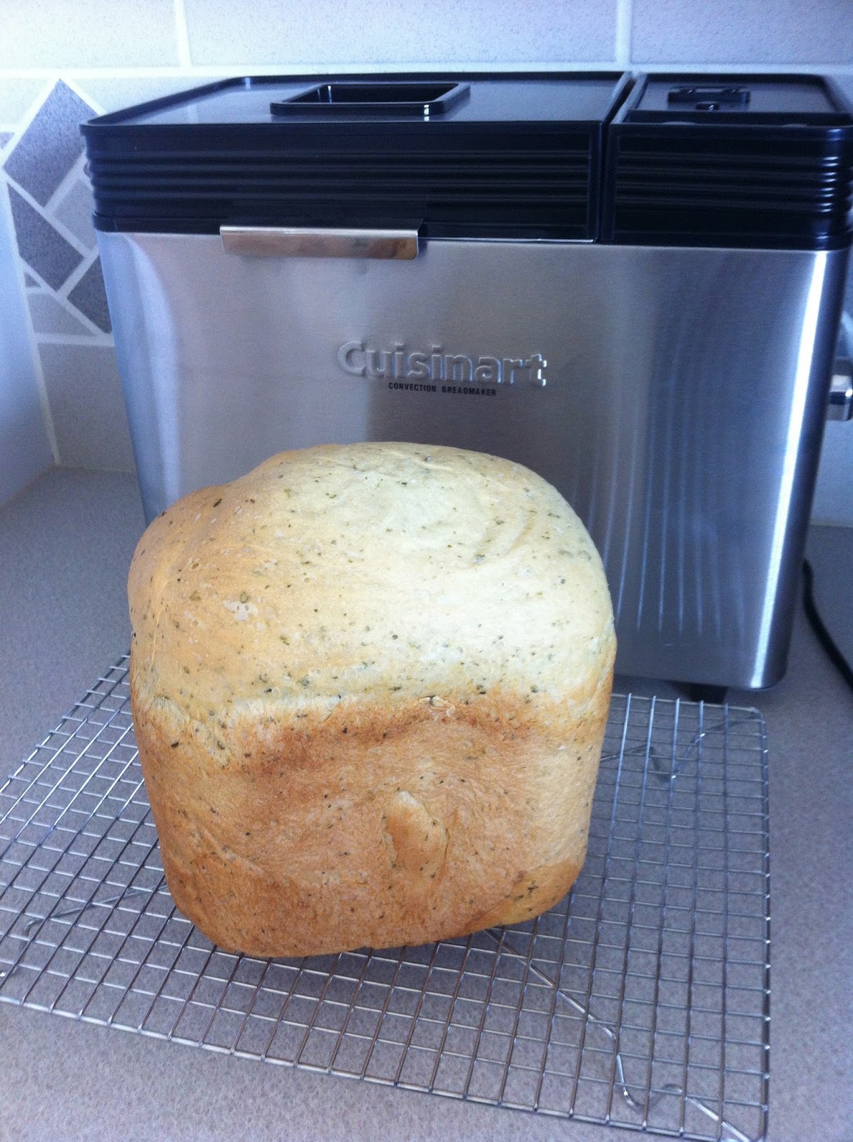 Cooking Illustrated Bread Machine Pesto Bread, great with any pasta