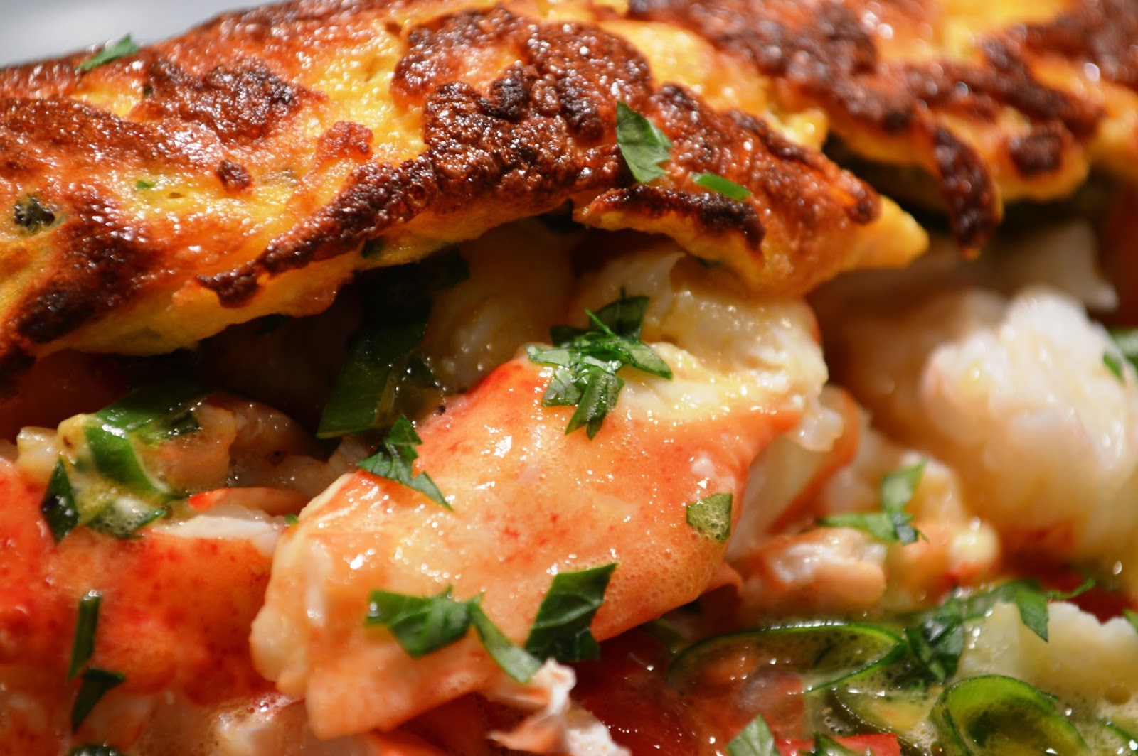 Clever Soiree Dinner Lobster Omelet with Peppers & Tomatoes