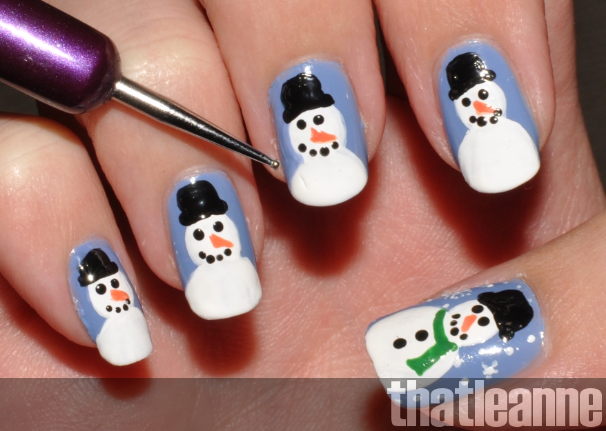 Snowman Nail Art - Nail Art Snowman Nail Art - Snowman Nail Art - Nail Art