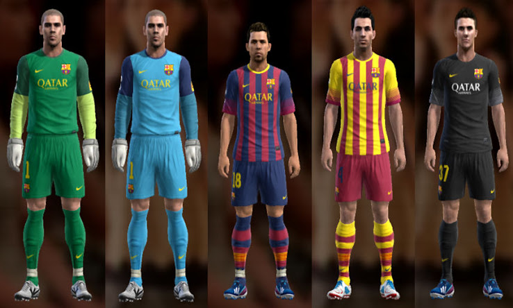 PES 2013 Barcelona 13 14 Kit Set by Ramz PES 2013 Barcelona 13 14 Kit Set by Ramz