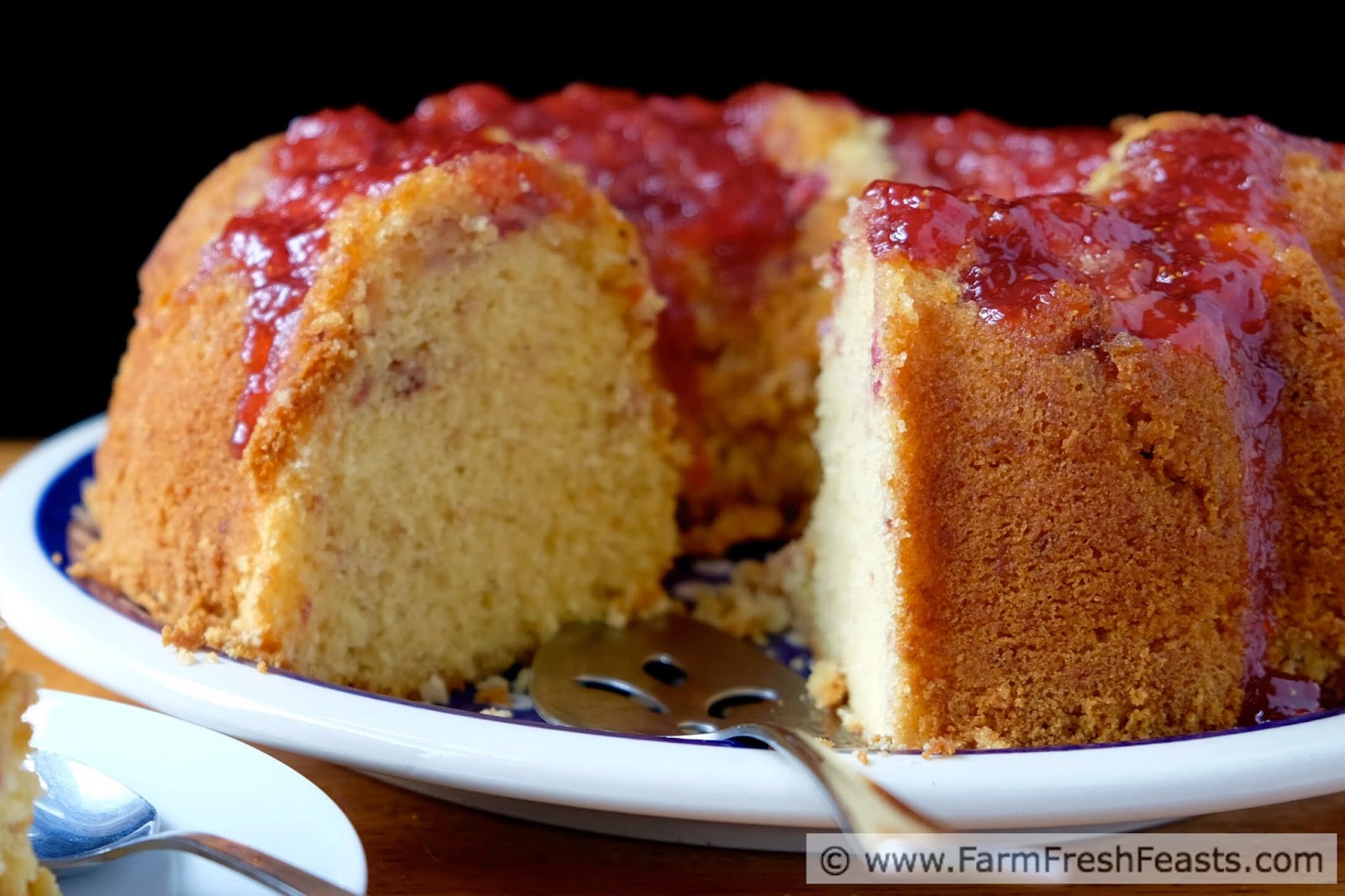 MINI CITRUS BUNDT CAKE WITH LEMON CURD & RASPBERRY SAUCE - GRANDMA