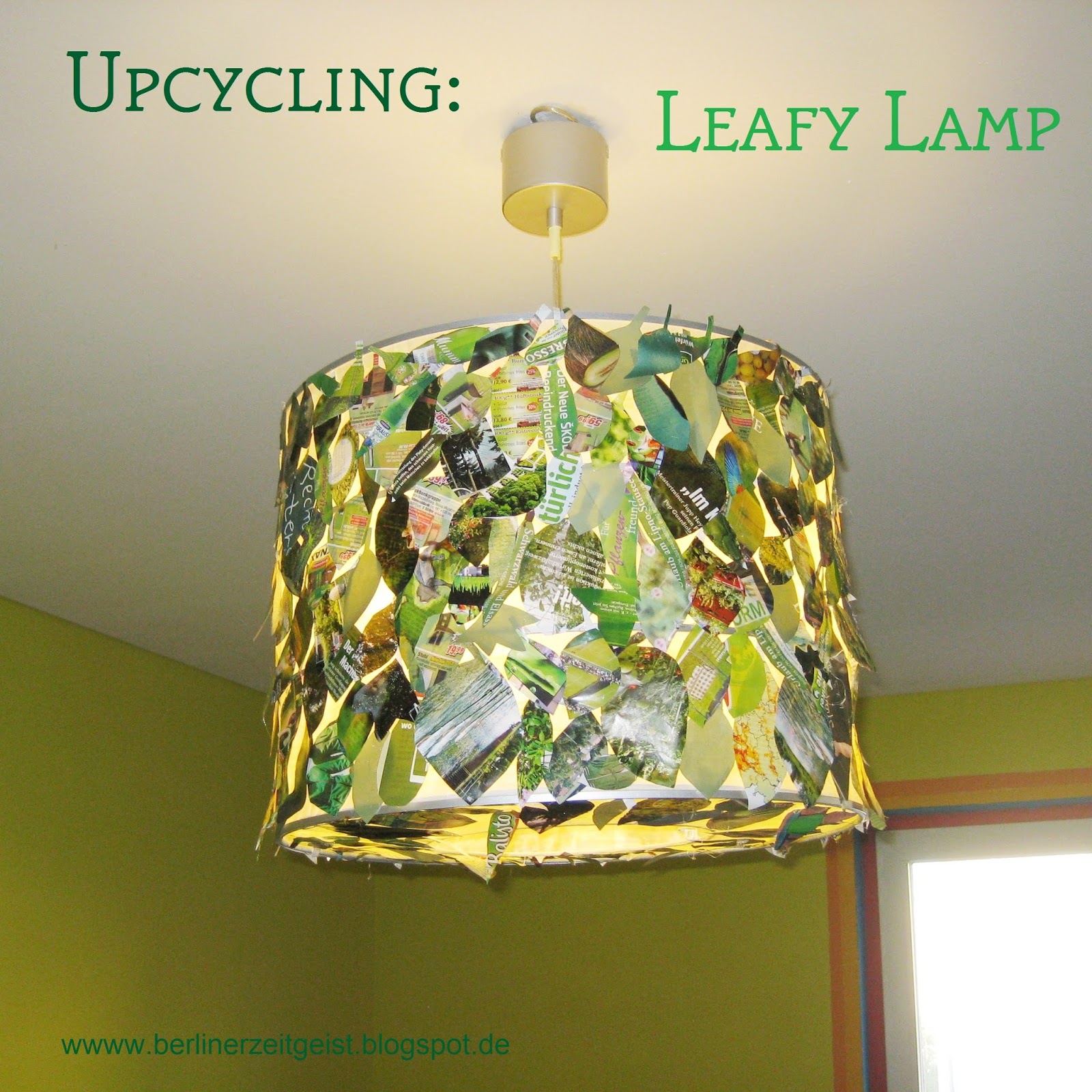 Berliner zeitgeist: upcycling: leafy lamp