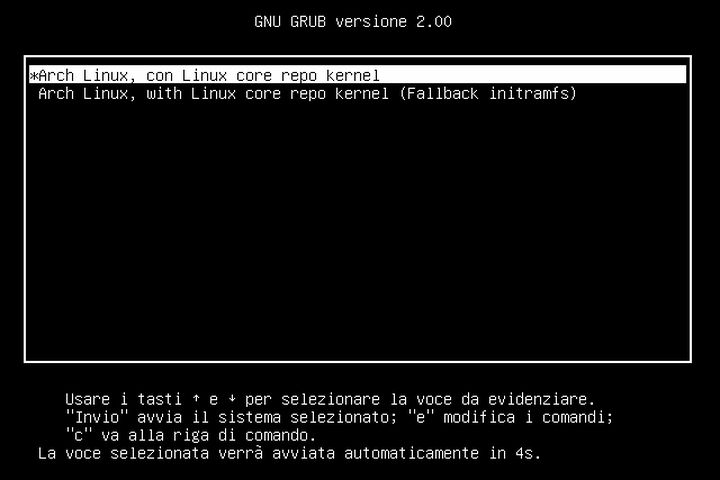 Arch Linux - bootloader GRUB