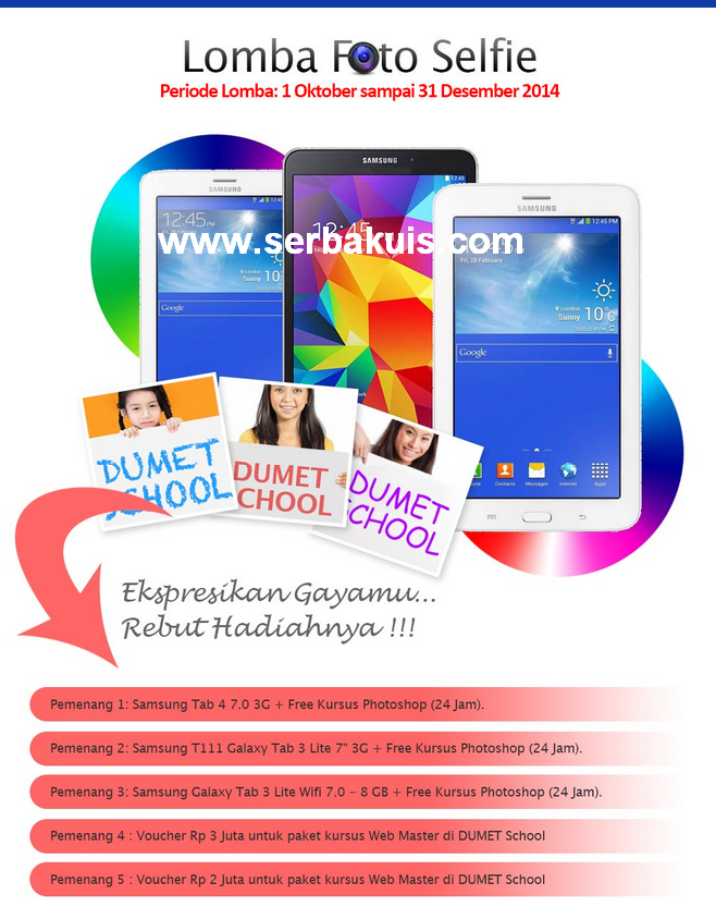 Kontes Foto Selfie Berhadiah 3 SAMSUNG Galaxy Tab 