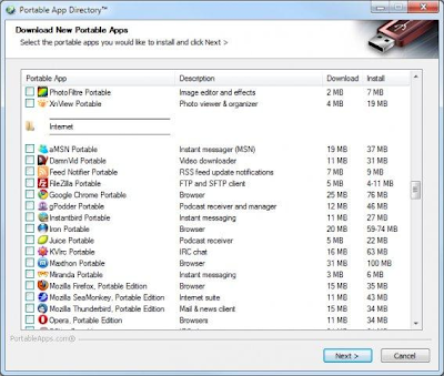 Portable Apps Interface Portable Apps Interface