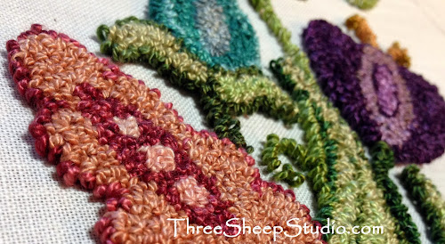Punch Needle Embroidery by Rose Clay at www.ThreeSheepStudio.com Punch Needle Embroidery by Rose Clay at www.ThreeSheepStudio.com