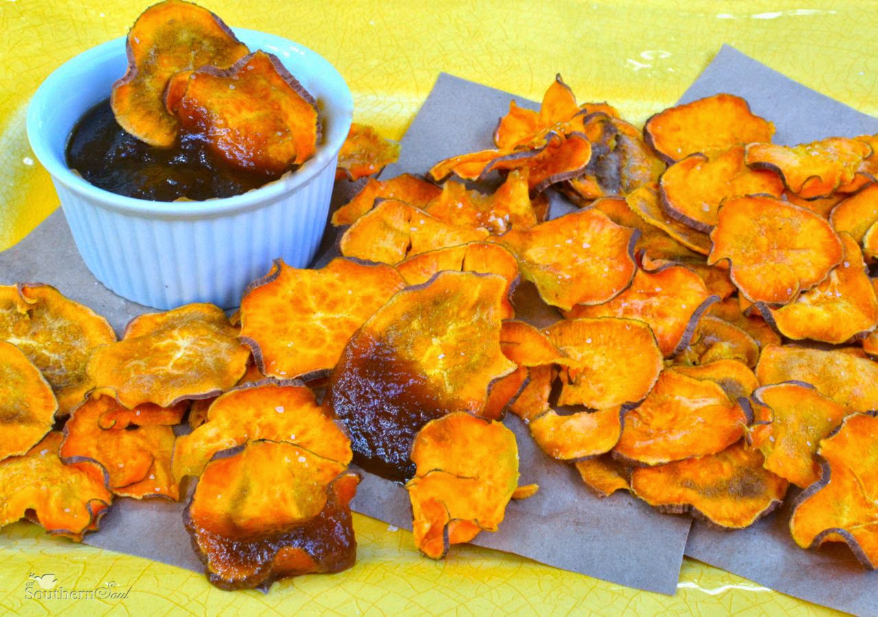 A Southern Soul Sweet Potato Chips with Apple Butter Microwave Easy