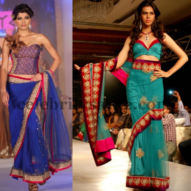 Net Saris with Silk Blouses
