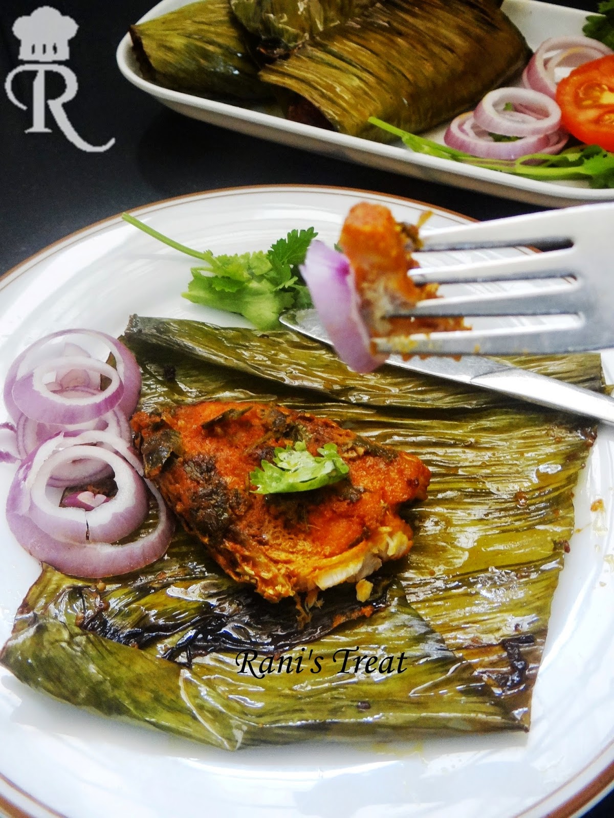 Rani's Treat Steamed Fish in Banana Leaf Meen Pollichathu Fish Fry