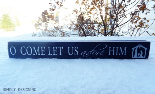 O Come Let Us Adore Him | perfect handmade holiday gift for Christmas this year | #vinyl #christmas #holiday #mademadegift