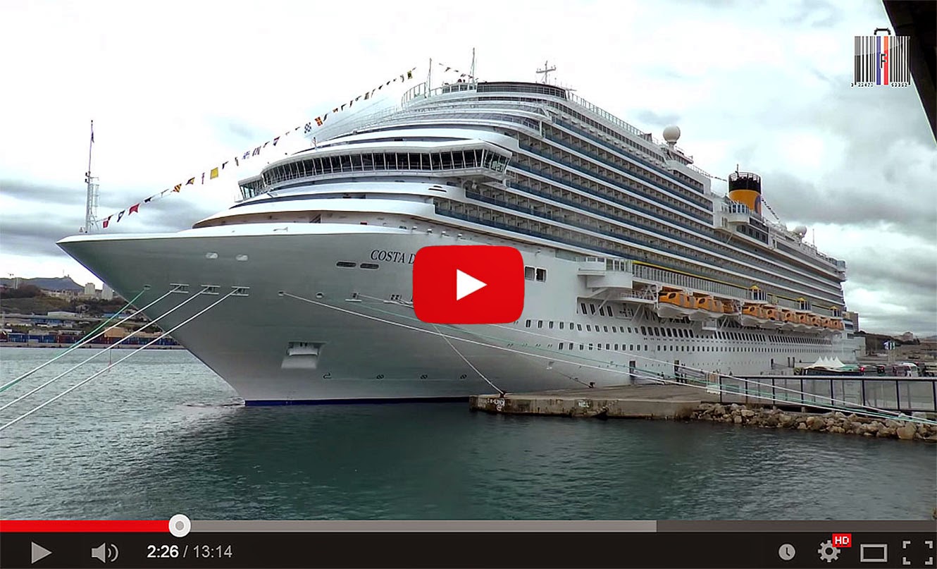 Escale inaugurale du Costa Diadema à Marseille (13). 