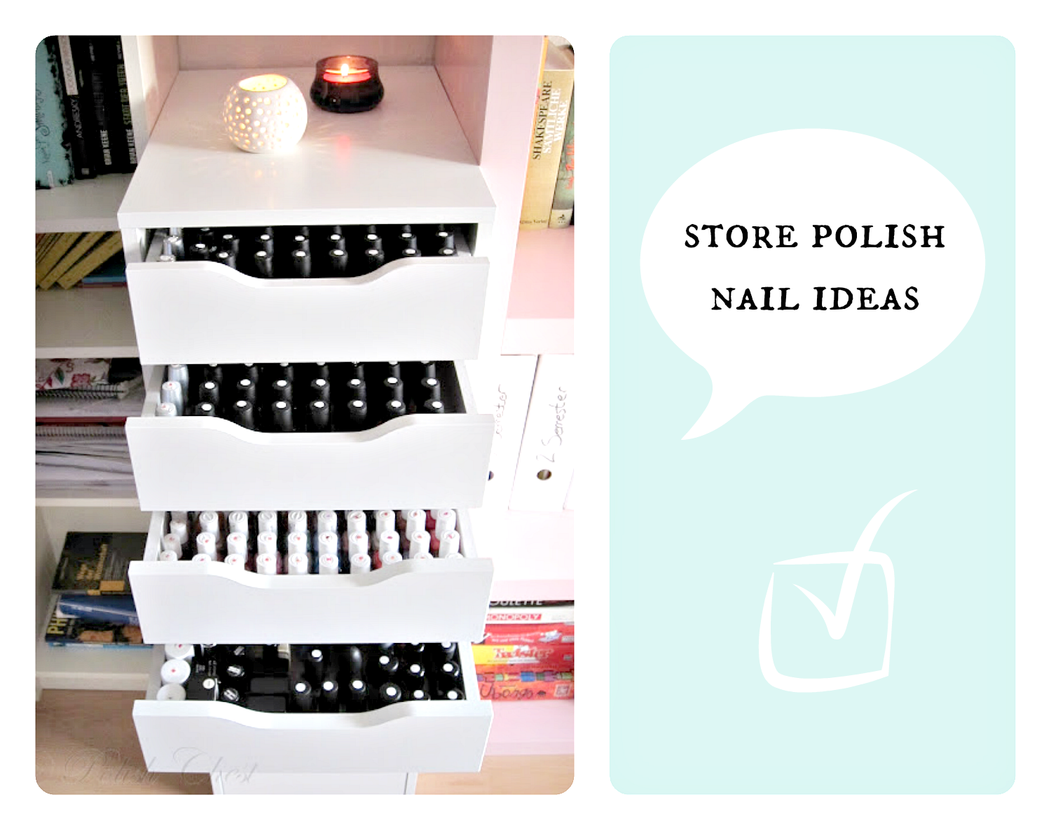 How to store nail polish? Jak przechowywać lakiery do paznokci? DIY Cleoinspire