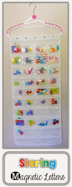 Clever Classroom blog Storing Magnetic Letters