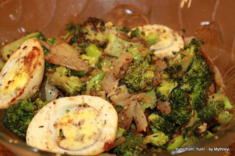 Yum! Yum! Yum! Broccoli and Boiled Egg Stir Fry