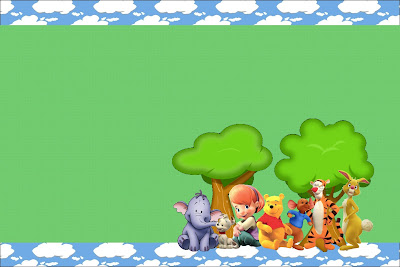 Invitaciones para imprimir gratis de Winnie de Pooh y sus amigos