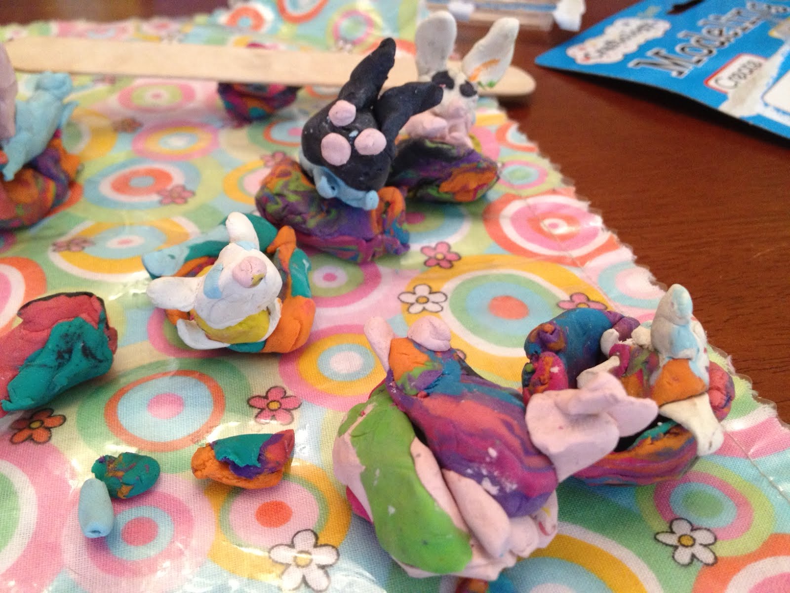 Libby Dibby Stuff Dollar store clay bunnies