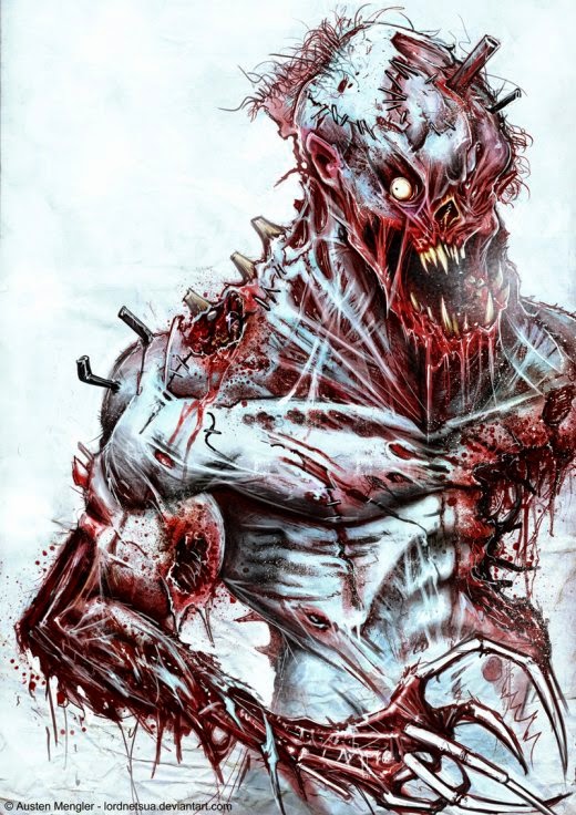 As sombrias ilustrações de terror, fantasia e ficção científica de Austen Mengler Austen Mengler lordnetsua deviantart ilustrações fantasia ficção científica sombria terror bizarro