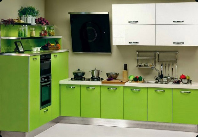 Яркий дизайн кухни фото