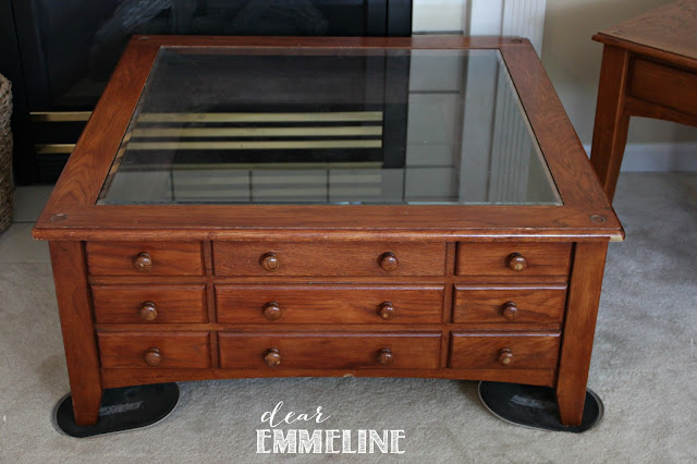 glass top display coffee table plans